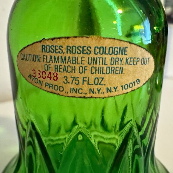 Vintage 1976 Avon Green Glass Bell Bottle – Holiday Décor & Collectible - Picture 7 of 9